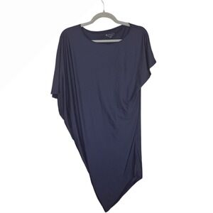 Athleta Sunlover Hilo UPF Dress XXS Asymmetrical Pullover Navy Blue‎ Flowy Swim